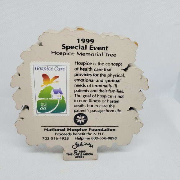 The Cats Meow Vintage 1999 Special Event Hospice Memorial Tree Faline 02 - Picture 4 of 12
